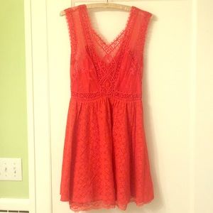 Red Free People cocktail dress